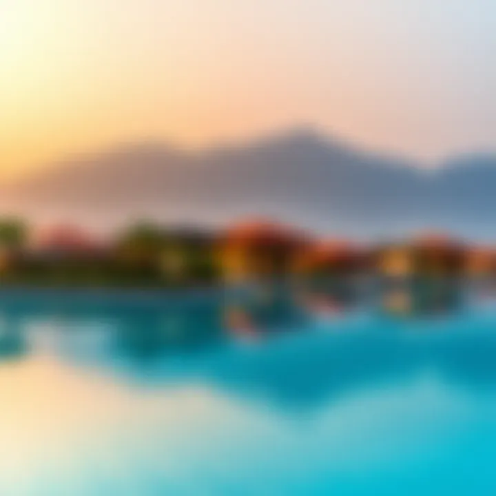 Environmental Considerations at Blue Lagoon Dubai Scenic view of Blue Lagoon reflecting environmental considerations