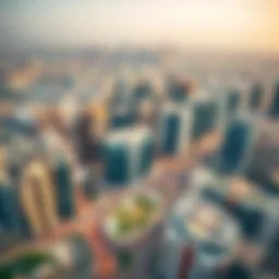 Aerial view of Dubai skyline showcasing modern architecture