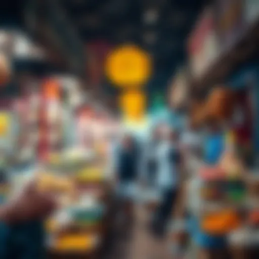 A vibrant view of a traditional market in Dubai showcasing local goods.