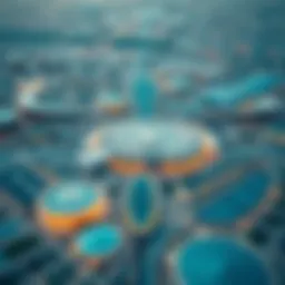 Aerial view of Expo Dubai showcasing its expansive layout.