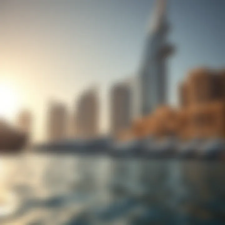 The serene beauty of the Dubai Marina with yachts and waterfront views