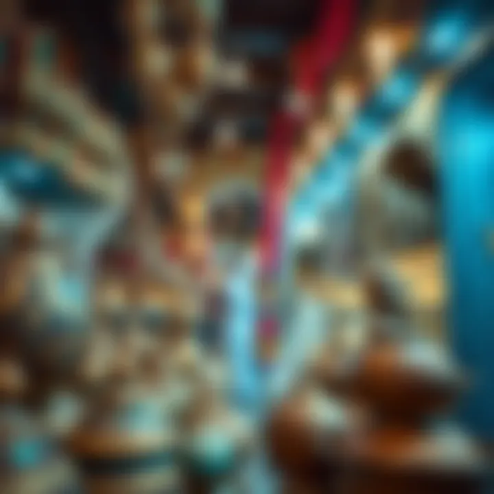 A close-up of traditional handicrafts available at Naif Market.