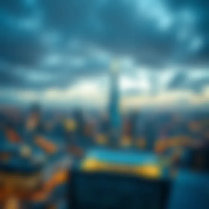 Skyline view from the rooftop of O2 Tower