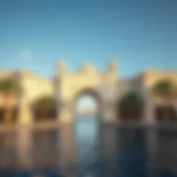 A stunning view of Dubai's creek gates showcasing architectural brilliance