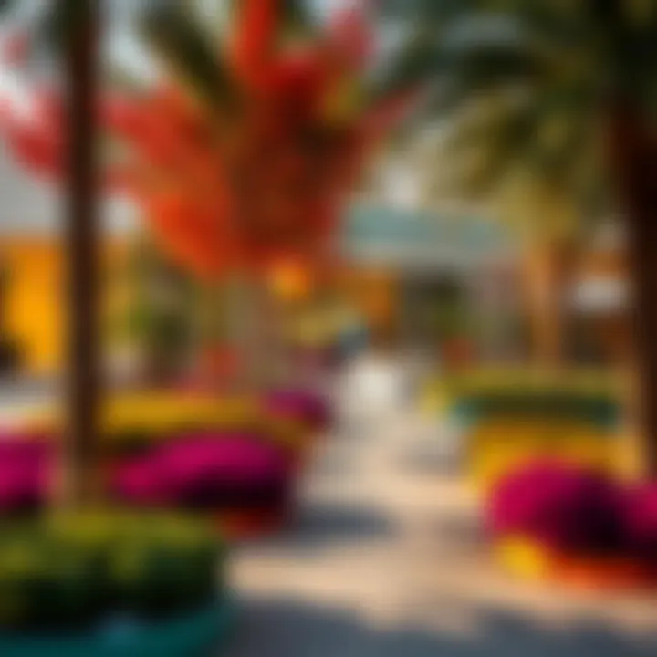 Community park in Tilal Al Ghaf with vibrant landscaping