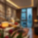 Luxurious two-bedroom apartment interior in Dubai