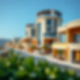 Scenic view of Umm Sheif showcasing modern architecture