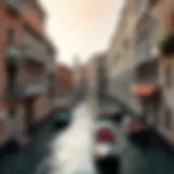 The intricate canals and architecture of Venice
