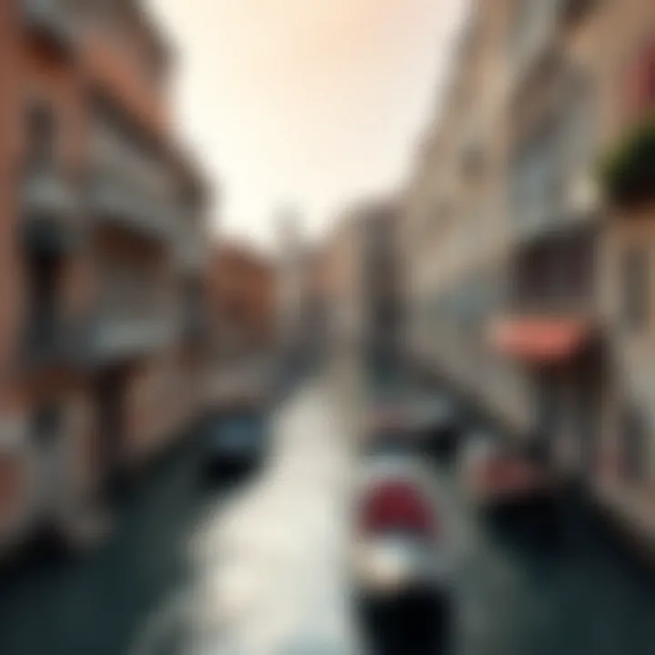 The intricate canals and architecture of Venice