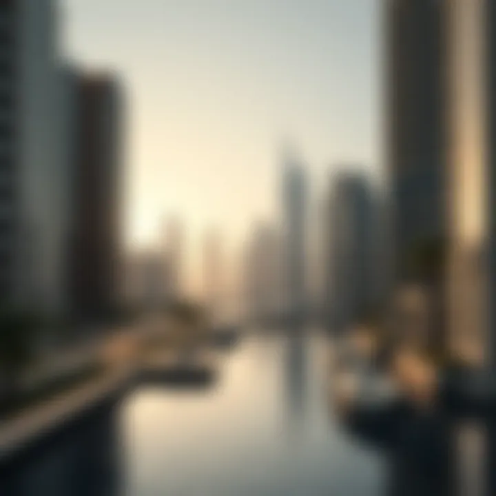 Investment potential illustrated through a skyline view of Water's Edge properties