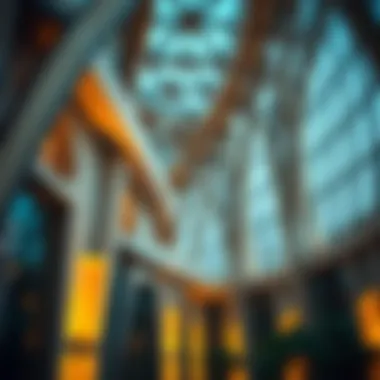 Close-up of unique structural elements of Garhoud Views