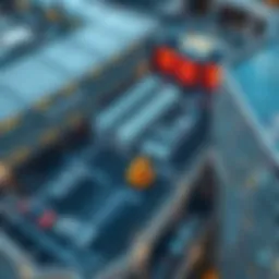 Aerial view of the Grand Parking facility showcasing its extensive layout