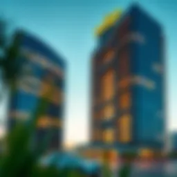 Architectural view of Indigo Icon Tower showcasing its unique design