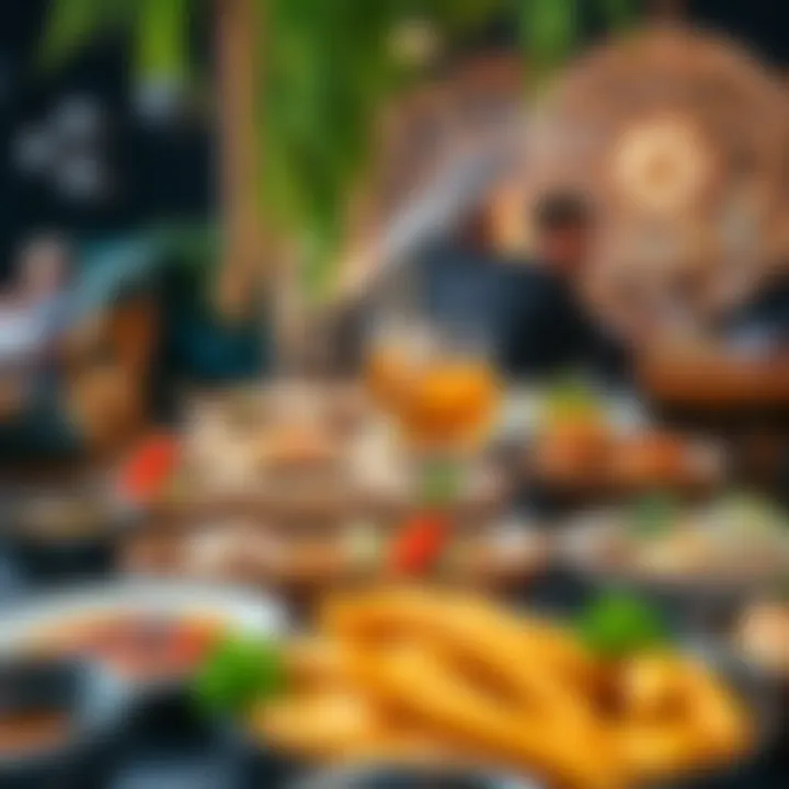 A vibrant display of dishes from various global cuisines