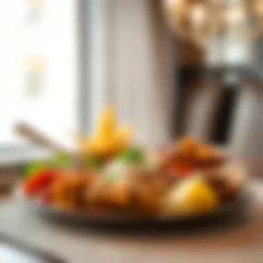 A beautifully arranged plate of traditional Emirati dishes, highlighting the rich culinary heritage of the region.