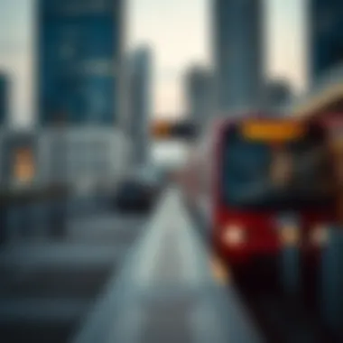 Visual representation of the metro station's impact on urban landscape