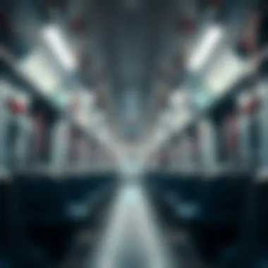 Interior of a Dubai Metro carriage during peak hours