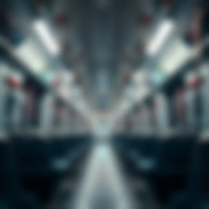 Interior of a Dubai Metro carriage during peak hours