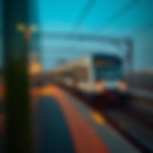 Dubai Metro train approaching a station