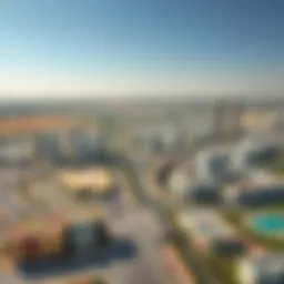 Aerial view of Mussafah 36 showcasing its urban landscape and infrastructure.