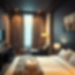 A cozy budget hotel room in Deira, showcasing comfortable furnishings and a welcoming atmosphere.