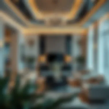 A luxurious property interior highlighting elegance and design