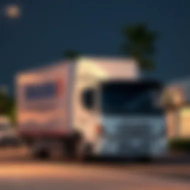 Relocation Truck in Dubai A modern truck ready for relocation services in Dubai