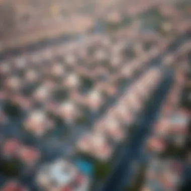 Aerial view of a thriving Dubai neighborhood
