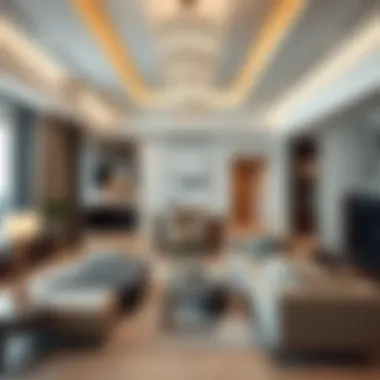 A modern apartment interior demonstrating luxury design elements