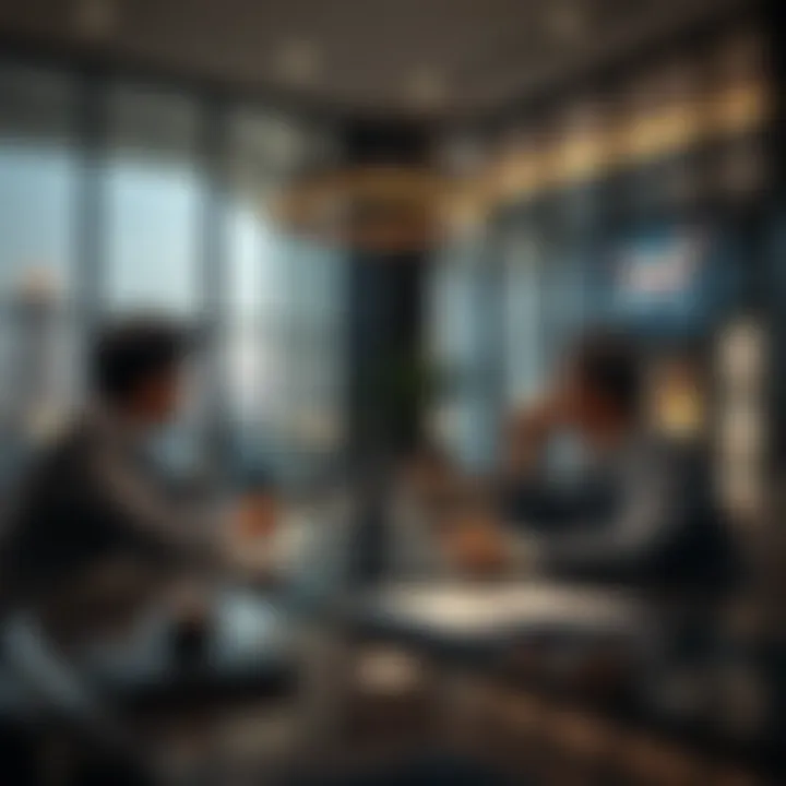 A business meeting focused on real estate investment strategies