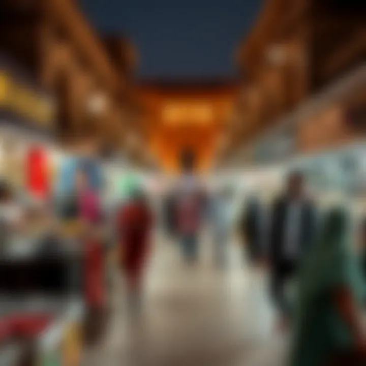 Bustling marketplace in the UAE during Ramadan