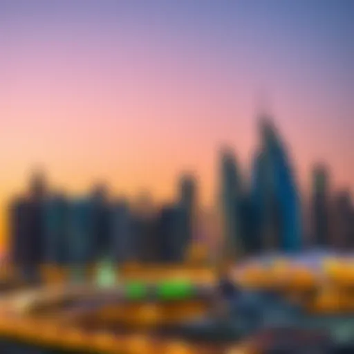 A serene evening skyline of Dubai during Ramadan