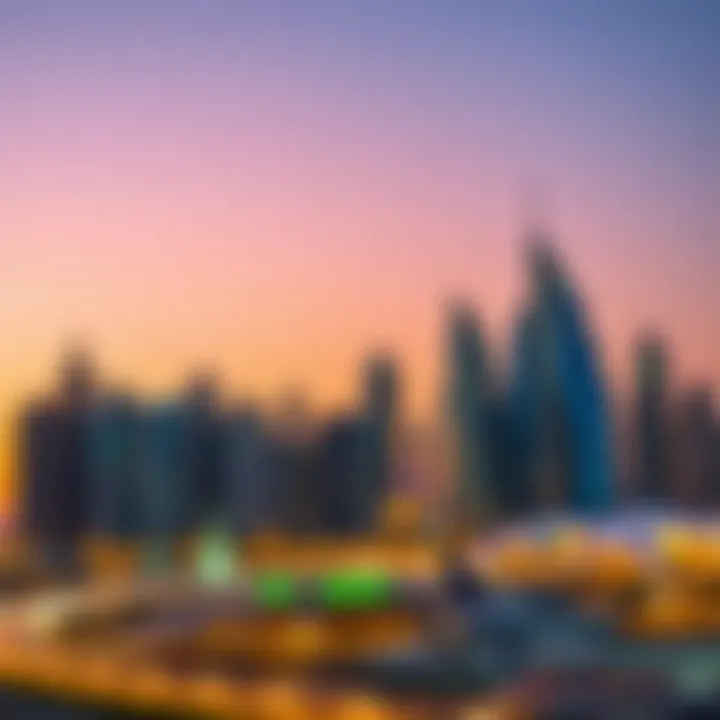 A serene evening skyline of Dubai during Ramadan