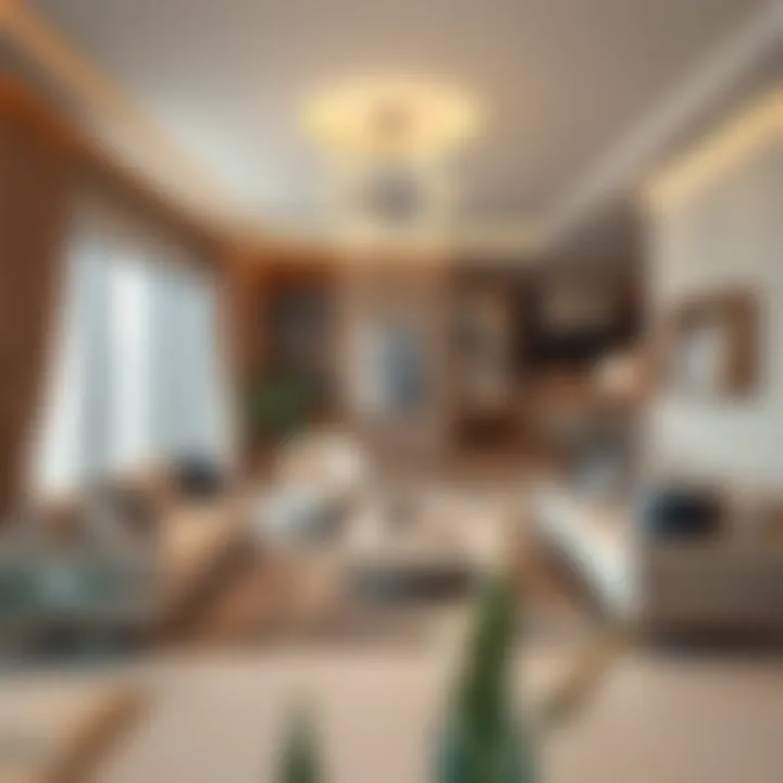 Interior design of a luxury unit within Sky View highlighting modern aesthetics