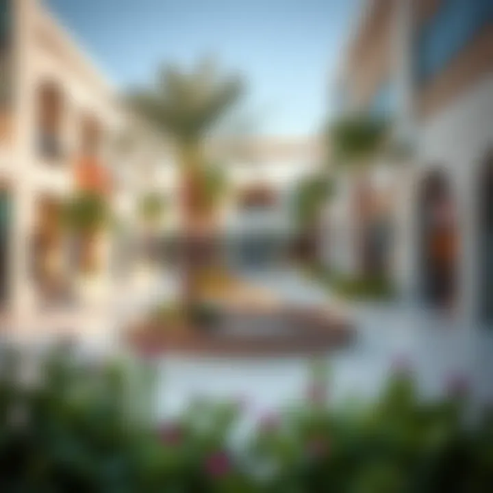 Amenities in Sun and Sands Al Barsha including parks, shopping areas, and recreational facilities