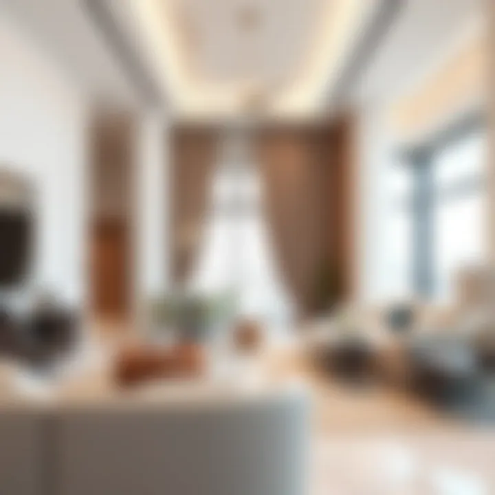 Interior of a contemporary apartment in Sun and Sands Al Barsha highlighting luxurious living spaces