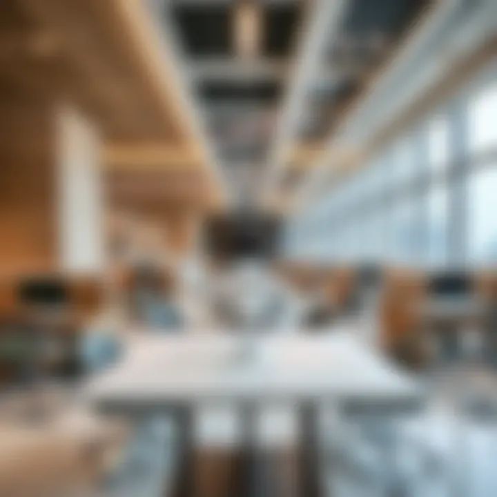 Interior workspace design in Tanvi Business Center