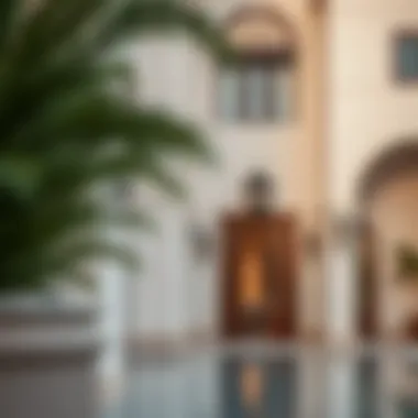 Architectural details of a luxurious villa in The Villa community