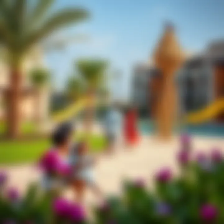 Family enjoying the community park and amenities in The Villa