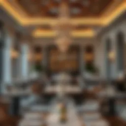 Elegant dining setting showcasing Middle Eastern decor