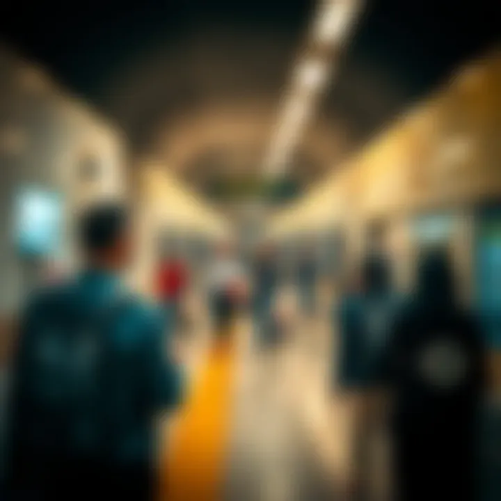 Commuters utilizing the UAE Exchange Metro Station for daily transit