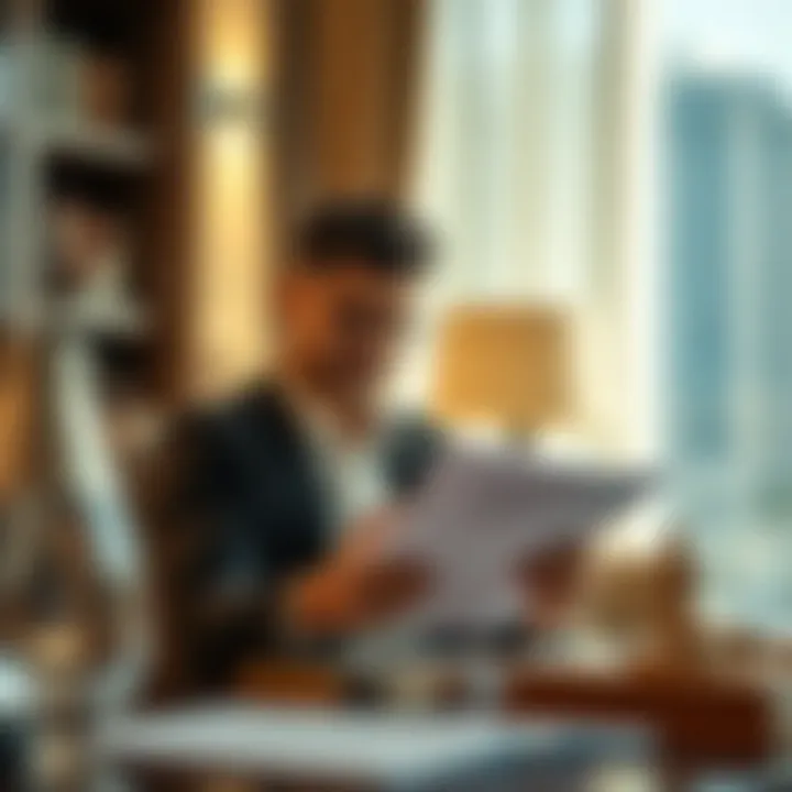 Freelancer reviewing document requirements