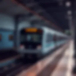 Dubai Metro train at a station