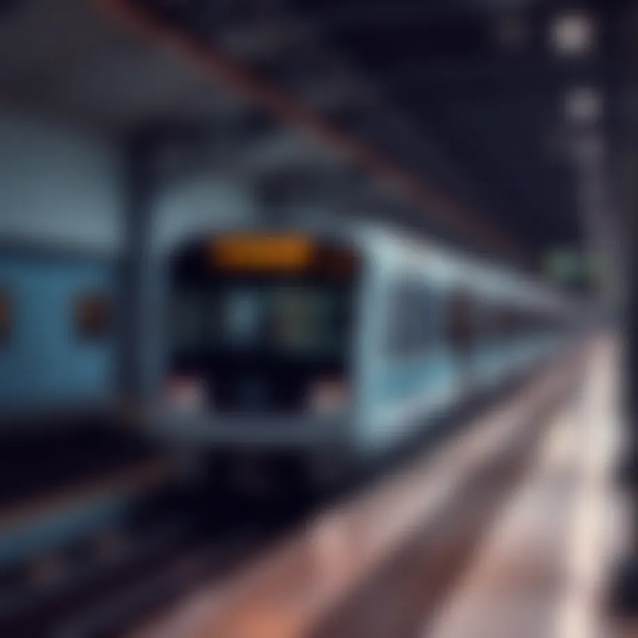 Dubai Metro train at a station