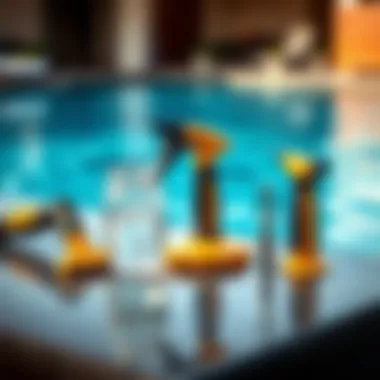 Maintenance tools and equipment for infinity pools