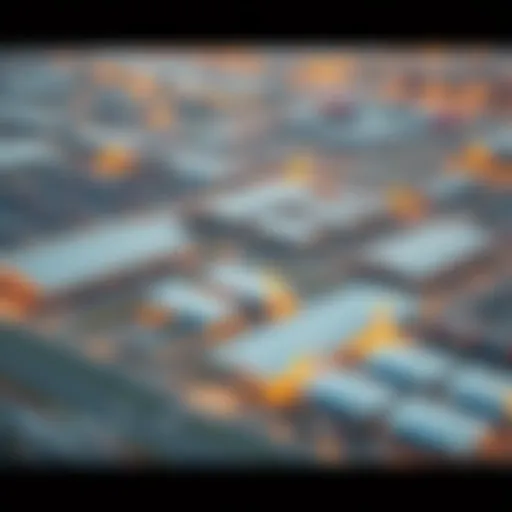 Aerial view of Jebel Ali Free Zone showcasing warehouses